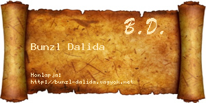 Bunzl Dalida névjegykártya